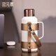 茗元素（MINGYUANSU）小鋼炮迷你燜茶壺水分離保溫?zé)崴笕萘磕信?16不銹鋼旅行悶泡壺 小鋼炮迷你白色+金色壺套