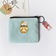書(shū)果兒（SHU GUO ER）日系招財錢(qián)包女短款韓版可愛(ài)學(xué)生小零錢(qián)包少女心小清新帆布錢(qián)包 小號155氣質(zhì)招財貓-天藍 13.5*10.5厘米