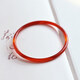 匯多緣天然紅瑪瑙叮當鐲女紅玉髓手鐲細窄條簡(jiǎn)約水晶鐲子閨蜜本命年禮物 圈口54mm(單只)