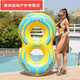 山頭林村特厚雙人母子8字泳圈鴛鴦圈游泳圈加厚帶柄安全子情侶泳圈 42寸特厚大雙人圈170*95+手動(dòng)充