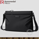 羅梅達爾（Rommedal）斜挎單肩包男輕便帆布包休閑商務(wù)手提包橫款簡(jiǎn)約單肩斜挎包男包 黑色32*23*6