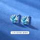 925銀耳釘2021年新款潮簡約女小巧迷你銀耳環(huán)冷淡風氣質(zhì)男十二星辰星座耳飾送女友閨蜜情人節(jié)生日禮物 3月白羊座-藍鋯色