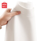 名創(chuàng)優(yōu)品（MINISO）打底衫男冬季高級感內(nèi)襯磨毛質(zhì)感半高領加絨長袖t恤 白色 L 