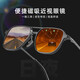 蔡司（ZEISS）鏡片近視眼鏡男防藍(lán)光防輻射磁吸眼鏡框雙梁一鏡三用散光可配度數(shù) 黑槍框-0度無(wú)色片（送磁吸片）