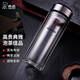 希諾（HEENOOR） 玻璃杯男士雙層隔熱加厚陶瓷濾網(wǎng)大容量泡茶商務(wù)辦公送禮水杯子 氣質(zhì)藍-禮盒裝390ml