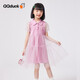 可可鴨（QQ DUCK）童裝女童連衣裙兒童裙子公主裙學(xué)生青少年衣服泡泡袖紫玫瑰；160
