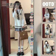 歐若婷雅新品連衣裙2024春秋衣服女裝韓版時(shí)尚鹽系穿搭學(xué)院風(fēng)JK制服套裝女 01#馬甲+襯衫 S