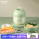 物生物（RELEA）燜燒杯男女士304不銹鋼悶燒壺便攜飯盒學(xué)生上班族燜燒罐 晨霧綠【自帶餐勺】 500ml