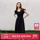 范思藍恩黑色波點(diǎn)顯瘦飛飛袖連衣裙女2024夏季新款小黑裙子12919 黑白波點(diǎn) S