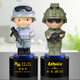 千垠 新款創(chuàng  )意退役禮物定制特種兵退伍軍人手辦紀念品卡通桌面生日禮物鐵血軍魂士兵擺件送戰友老兵軍旅留念 圓底座