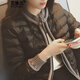 艾珠兒棉服女2025新款冬季女裝修身棉衣女短款加厚小棉襖顯瘦短裝外套 黑色 L（建議90-斤100斤）
