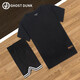 GHOST DUNK 籃球訓練服套裝男跑步健身短袖t恤短褲夏季運動(dòng)服套裝球衣籃球服定制DIY訂做 黑色上衣+3#黑色短褲 XL