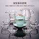 76茶業(yè)汝窯蓋碗陶瓷功夫茶具單個(gè)大號茶碗帶蓋手抓壺耐熱防燙功夫茶具 蓋碗+480ml公杯茶漏+6杯套裝