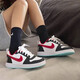 耐克（NIKE）板鞋女夏季新款Court低幫耐磨透氣簡(jiǎn)版空軍一號輕便運動(dòng)休閑鞋子 DQ5354-161 白紅黑 38.5