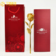 漢臻唐璽（HONZONTX） 金玫瑰24k玫瑰花金箔金花生日創(chuàng)意擺件送女友男友520情人節(jié)禮物 大號含苞玫瑰 不含花瓶25cm