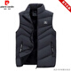皮爾卡丹（pierre cardin）品牌保羅保暖中年胖子外套男休閑運動(dòng)坎肩背心羽絨馬甲大碼男裝 黑色【815款】 8XL【250-280斤】