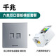 山澤（SAMZHE） 電腦插座網(wǎng)口網(wǎng)絡(luò )面板 適用電話(huà)信息模塊 通用超五/六/七類(lèi)模塊加厚86型面板 六類(lèi)千兆模塊*2+雙口面板-灰色