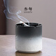 叁旬（sanxun） 山海觀煙灰缸防煙味家用客廳創(chuàng)意大號高級感擺件辦公室煙灰缸 山海觀煙灰缸(含蓋）_白砂釉