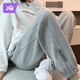 婧麒（JOYNCLEON）孕婦褲春秋外穿休閑運(yùn)動(dòng)褲秋小個(gè)子大碼衛(wèi)褲 淺灰 XXL jyk28218