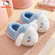 Hello Kitty女童棉鞋冬兒童室內家居鞋小孩保暖親子棉拖鞋 玉貴狗藍 34-35碼 