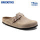 BIRKENSTOCK勃肯德國(guó)進(jìn)口男女款涂油皮軟底復(fù)古Boston包頭拖鞋 棕色窄版1019484 38