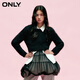 ONLY秋冬甜美風(fēng)鏤空亮絲寬松圓領(lǐng)毛衣女|123313026 H1Z 黑色BLACK M 165/84A