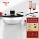 MAXIM’S  DE PARIS不粘鍋小炒菜鍋家用平底炒菜電磁爐小型多功能不沾ART30廚房好物 海鹽灰(熔射底） 24cm
