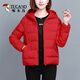 啄木鳥(niǎo)2026棉襖女裝時(shí)尚寬松短款韓版棉服連帽顯瘦百搭冬季中年棉衣外套 大紅色 2XL 130-143斤