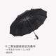 匠者抗風暴雨傘大號超大全自動商務傘折疊晴雨兩用雙人傘加大加固結實 12骨風暴-105CM/1-2人-黑色防雨
