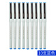 斑馬牌（ZEBRA） 日本中性筆BE-100簽字筆學(xué)生用0.5mm走珠筆教師辦公財務(wù)用水性筆 藍(lán)色10支裝