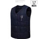 康創(chuàng  )暉秋冬季中老年馬甲男士爸爸裝保暖棉馬夾棉背心加肥加大棉坎肩加厚 深天藍 XL 90-110斤