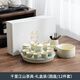 季慕家遠(yuǎn)山陶瓷功夫茶具套裝家用2024新款小套組干泡陶瓷茶盤輕奢泡茶壺 12件蓋碗茶具套裝配圓盤-禮盒裝 9