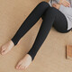 米度麗孕婦打底褲打底襪秋冬加絨加厚棉褲子春秋時(shí)尚棉褲保暖褲加厚加絨 1條裝（踩腳-黑色） 均碼
