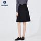 納維凱爾意大利小帆船女士休閑半身裙通勤百搭及膝裙2332843502 黑 M 
