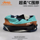 Jeep脖套男冬季加絨男士護(hù)頸巾小圍脖女兩用圍巾騎行護(hù)脖子保暖套防風(fēng) 深綠條紋 均碼