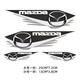 汽車(chē)遮劃痕車(chē)貼汽車(chē)3D立體貼紙劃痕遮擋電動(dòng)車(chē)保險杠改裝創(chuàng  )意個(gè)性車(chē)身疤痕車(chē)貼 馬自達 小號對【13cm*3.8cm】