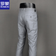羅蒙（ROMON）千鳥(niǎo)格夏季薄款褲子男士尾單韓版潮牌灰色修身微彈直筒休閑褲 格灰 33 2尺6