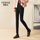 婭麗達(dá)女褲冬季加絨褲子女高腰彈力打底褲新款黑色小腳鉛筆褲 黑色常規(guī)款（A0） S （推薦體重90-100斤）