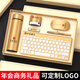 家之禮 伴手禮商務(wù)年會(huì)禮品定制logo實(shí)用公司企業(yè)新店開(kāi)業(yè)周年慶紀(jì)念品高端送客戶(hù)員工辦公室禮盒 金色數(shù)顯長(zhǎng)杯/無(wú)線鍵盤(pán)/音箱/優(yōu)盤(pán)/筆/鼠標(biāo)6件套