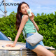 FOUVOR尼龍斜挎包女2025新款牛津布女包大容量單肩包輕便帆布包休閑包包 灰色（A款）模特同款