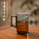 76玻璃公道杯月牙過濾網(wǎng)茶漏套裝功夫茶具配件分茶器 煙灰色
