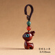 思懷一路平安檀木小鹿汽車(chē)鑰匙扣掛件精致手機吊墜男女情侶鑰匙掛飾鏈 紫檀小鹿-鑰匙扣