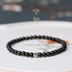 藏純 極細黑曜石手串手鏈女士款925泰銀男簡(jiǎn)約百搭送男女友本命年老婆 黑曜石4mm