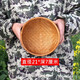 漢水竹城煙熏竹編饅頭筐圓簸箕防蟲竹制品家用農(nóng)家水果盤干果零食竹籃子 煙熏有孔竹編圓籃直徑21深7厘米