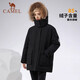 駱駝（CAMEL）戶(hù)外極寒派克工裝毛領(lǐng)情侶款羽絨服保暖加厚中長(cháng)款外套