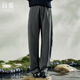 日著(zhù)設計師女裝2025秋季新款運動(dòng)休閑寬松顯瘦高級窄版直筒長(cháng)褲子 灰色加厚款 L
