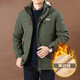 JEEP SPIRIT棉衣男士秋冬季外套韓版潮流戶(hù)外工裝棉服加厚潮牌棉襖冬裝男裝 2819 軍綠 （黃色絨） 2XL