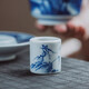 淳意景德鎮手繪青花瓷扳指陶瓷蓋置蓋托茶道零配件功夫茶具茶席擺件 垂釣 3.5-3.3