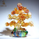 琉璃工藝品發(fā)財(cái)樹擺件招財(cái)水晶搖錢樹辦公室桌面裝飾開業(yè)禮物高檔 發(fā)財(cái)樹中（100%琉璃）