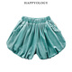happyology英國兒童荷葉邊女童褲子寶寶絲絨針織童裝花苞短褲 薄荷綠 92 (92cm)